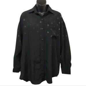 Gianna Women's Black Button Down Shirt Size L